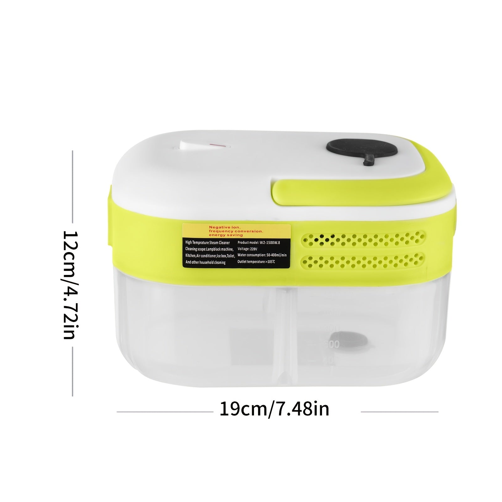 Portativ qo'l bilan ishlatiladigan bug' tozalagich, tez qiziydi, yuqori harorat, 1200ml suv tanki, 3 ta cho'tka boshli, lopata, deraza qirqgichi, mato qopqog'i, uzaytiriladigan tayoq, Evropa vilkasi, ≥600w quvvat, 220V-240V