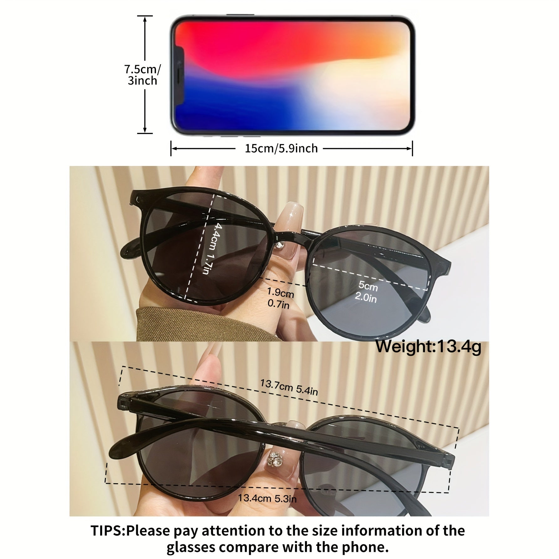 Juego de 6 gafas de mujer con montura redonda, lentes de PC minimalistas, antirreflejos, para deportes y escalada