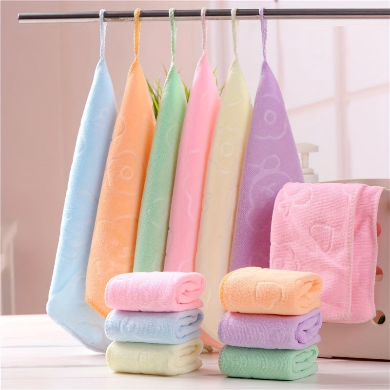 Set of 5 Soft Absorbent Washcloths for Bathroom 24.99x24.99cm