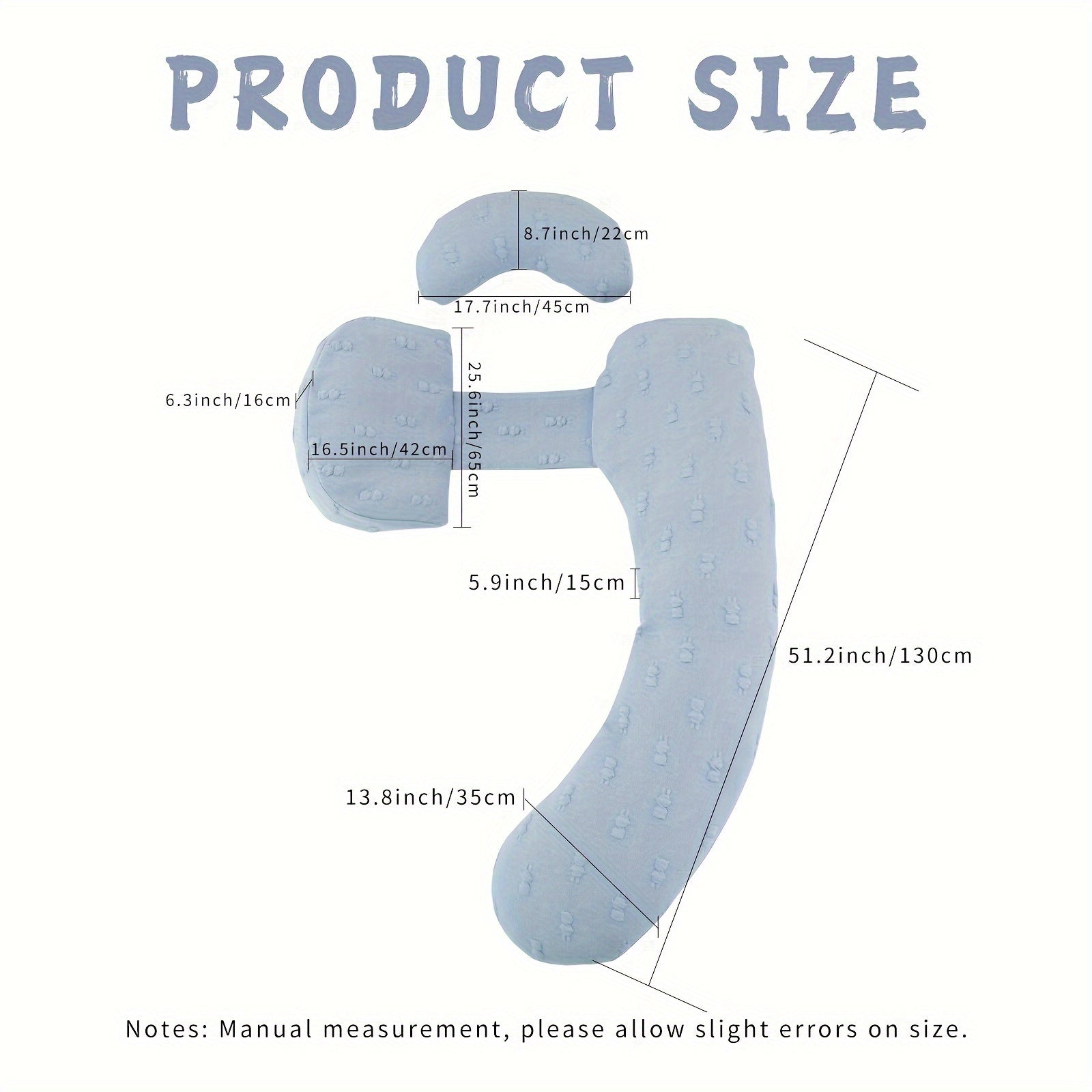 Almohada de apoyo para embarazo de cuerpo completo con funda removible para comodidad durante el embarazo