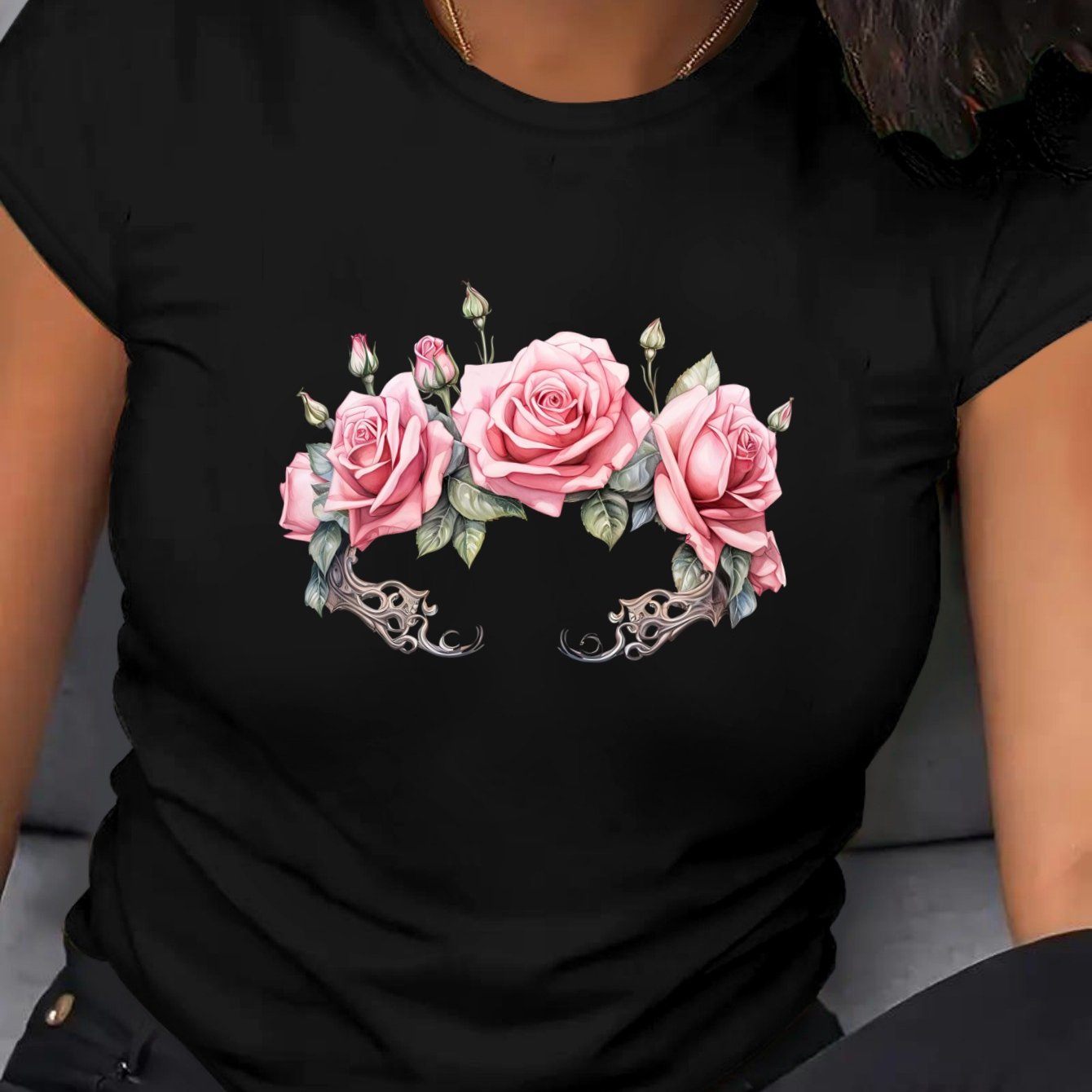 Camiseta suelta para mujer de gran tamaño, algodón transpirable, manga corta casual