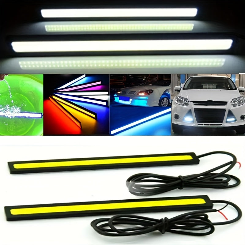 2 piezas de tira de luz LED para coche, luz decorativa externa, 17cm/6.69in, universal