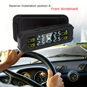 Solar-Powered Tire Pressure Monitoring System for Vehicle Wheel Gas Pressure