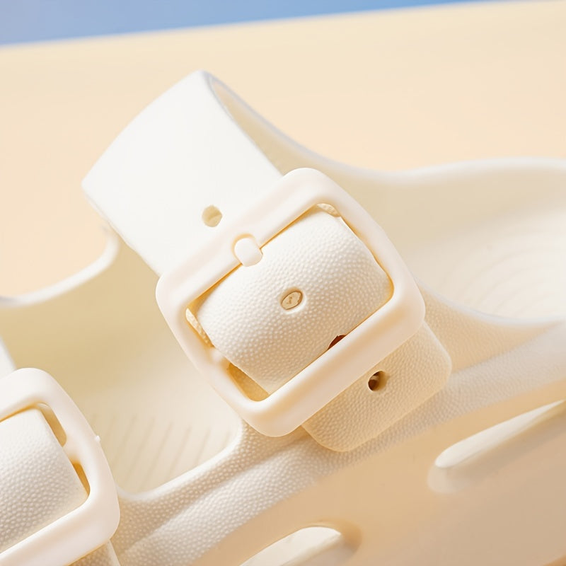 Boys' Kids Casual Solid Color Open Toe Slippers Lightweight Non-slip Indoor for Home Bathroom Spring Summer