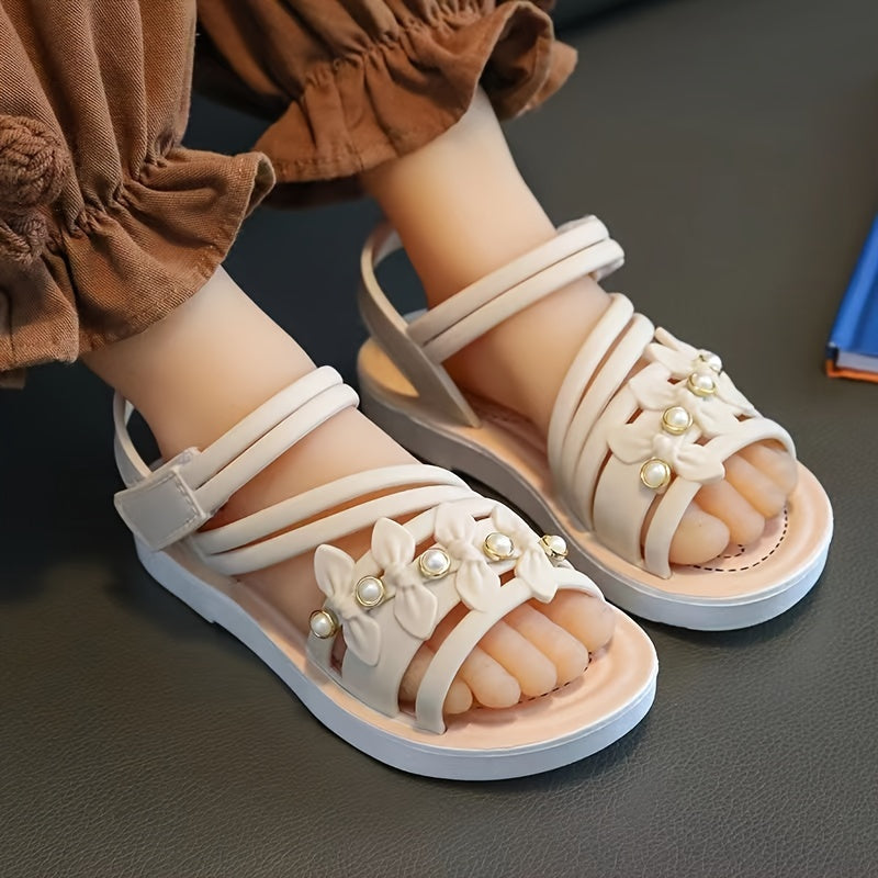 Girls Summer Sandals Soft-Soled Breathable PVC Casual Shoes for Older Girls