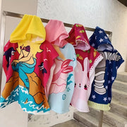 Kids Hooded Bath Towel with Fun Designs, Soft Cotton, Ideal for Kids