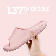 Women's Solid Color Slides Open Toe Indoor Bathroom Shoes