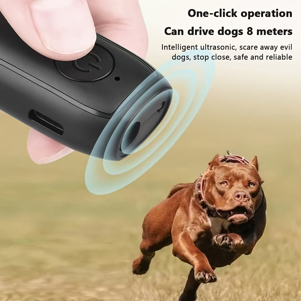 Mini USB Rechargeable Dog Training Device with Soundwave Technology and LED Light
