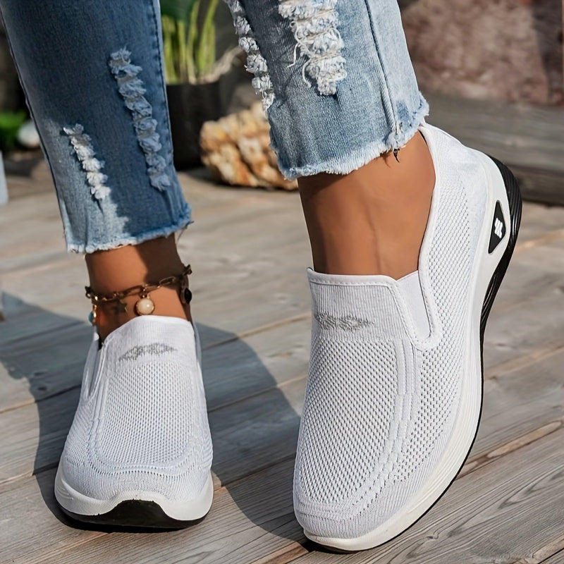 Women Slip-On Loafers Breathable Mesh Casual Shoes for Walking and Daily Wear