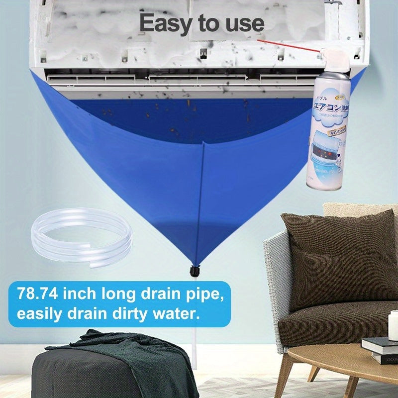 Havo konditsioneri uchun texnik xizmat ko'rsatish to'plami, mini split tozalash sumkasi, suv o'tkazmaydigan qopqoq bilan