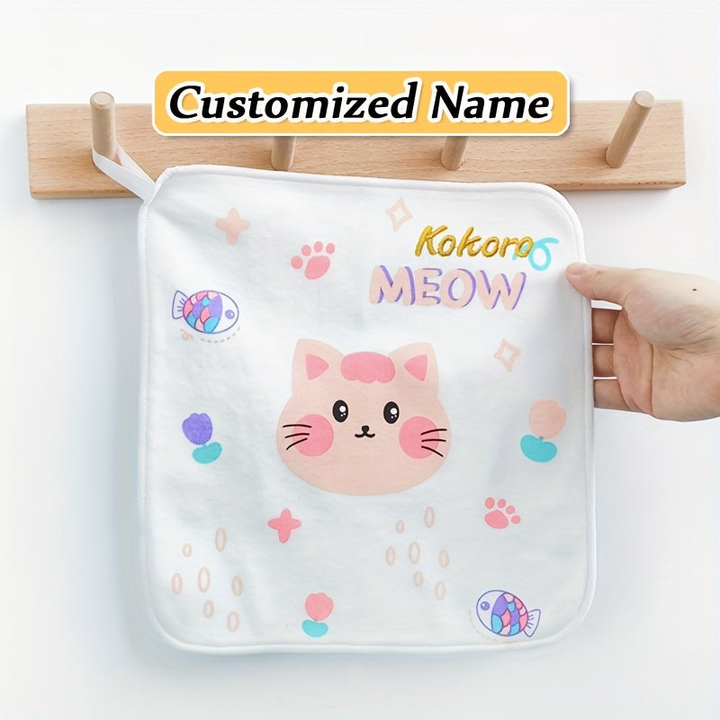 4 Customized Baby Bibs Soft Knit Fabric Double Layer Personalized Name Saliva Towels