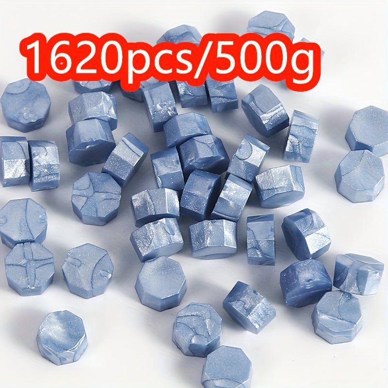 1620pcs 500g Octagonal Sealing Wax Particles for Envelope Gift Box DIY Retro Bulk Sealing Wax