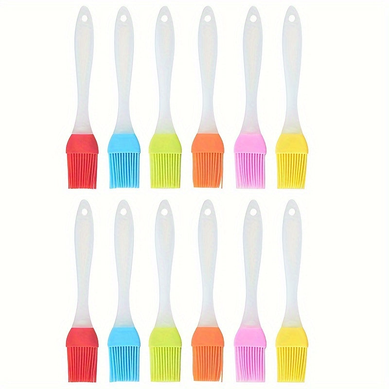 6-Pack Silicone Basting Brushes Food-Grade Heat-Resistant Multi-Color 17cm Kitchen Utensils