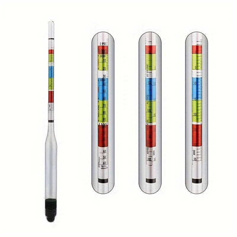Hydrometer Kit for Wine Beer Mead Alcohol Measurement with Cleaning Tools and Cylinder