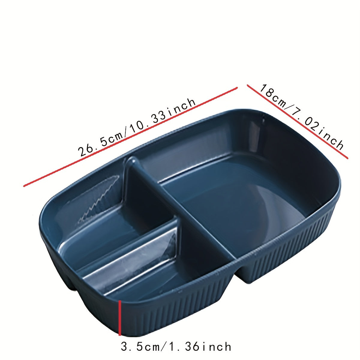 Divided Plate for Portion Control Microwave Safe Dishwasher Safe PP Material 1 Piece