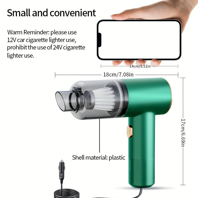 Aspiradora de mano 3 en 1 multifuncional para coche, húmedo y seco, con herramienta para rendijas