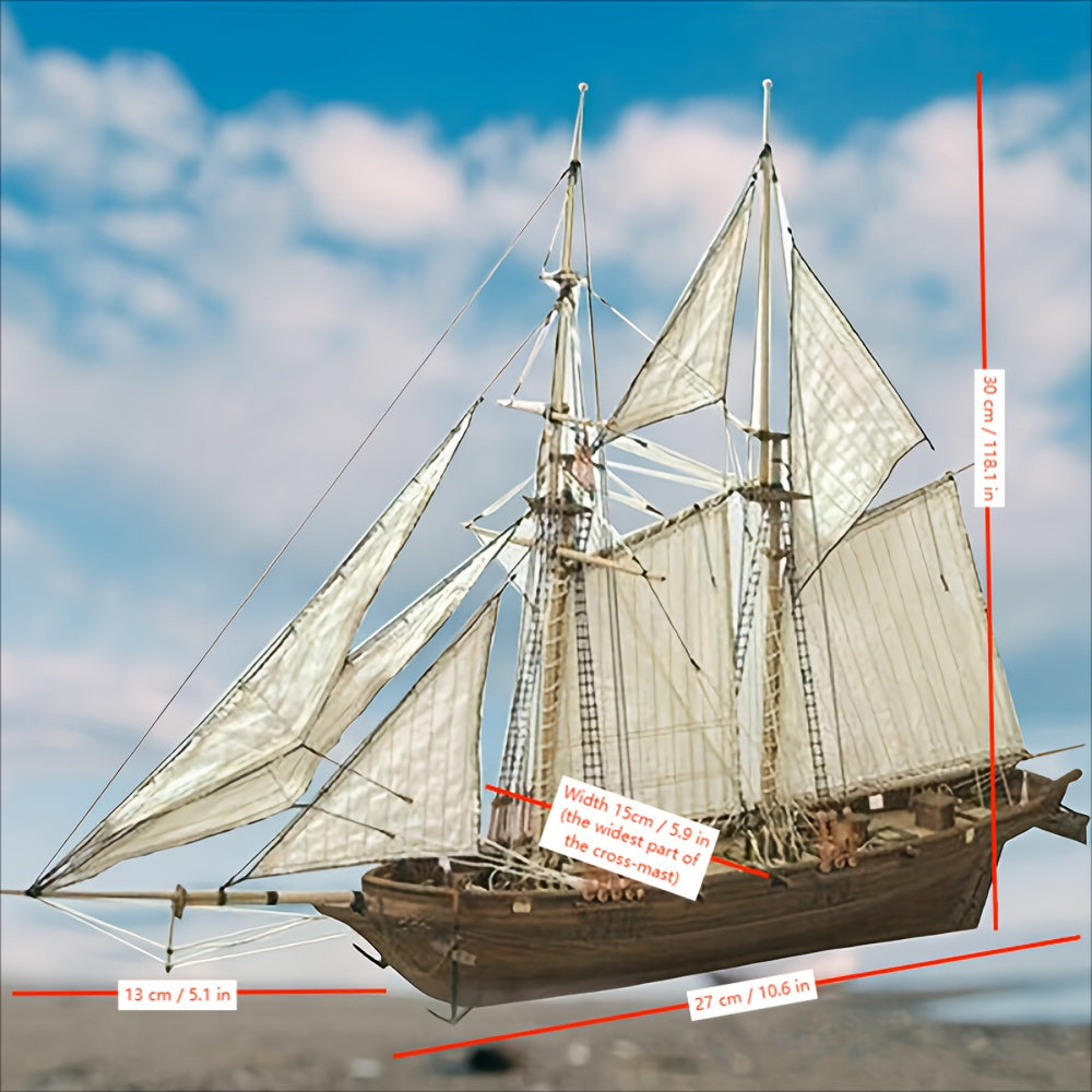 Wooden Boat Kit for Educational Assembly of Classical Western Harko Model for Ages 14+