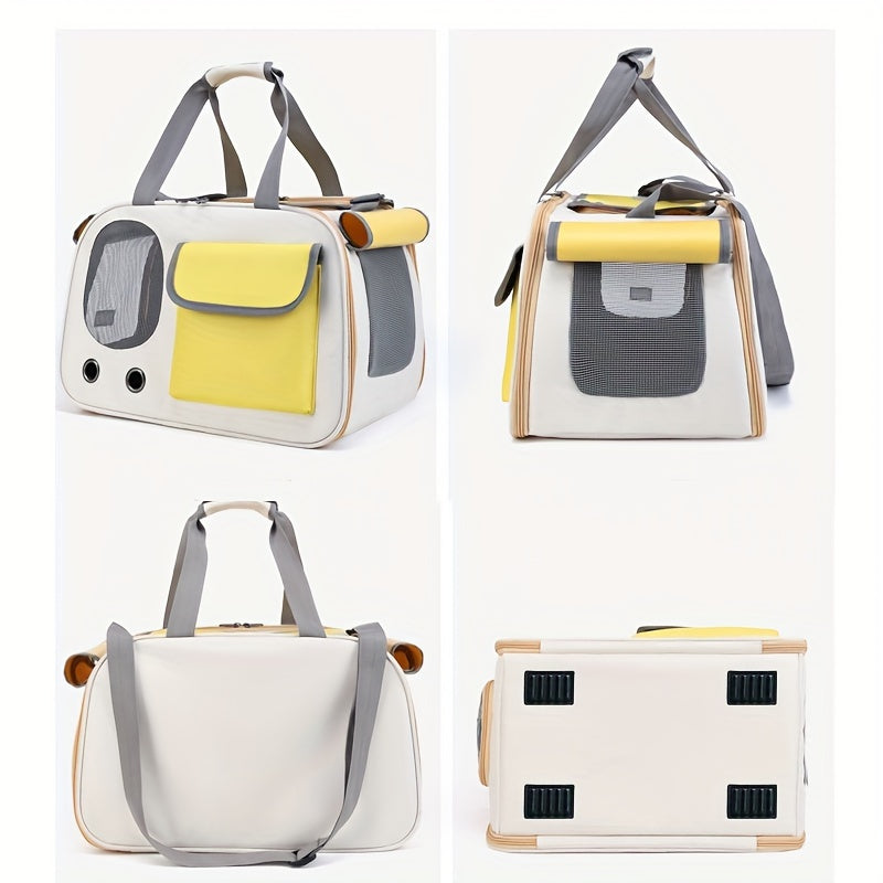 Lightweight Breathable Durable Foldable Cat Carrier with Zipper Closure