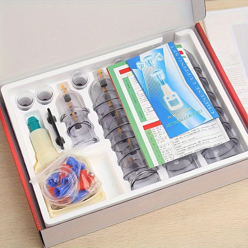 32-Donali plastik vakuum kuboklar to'plami tananing massaji va sog'liqni saqlash uchun