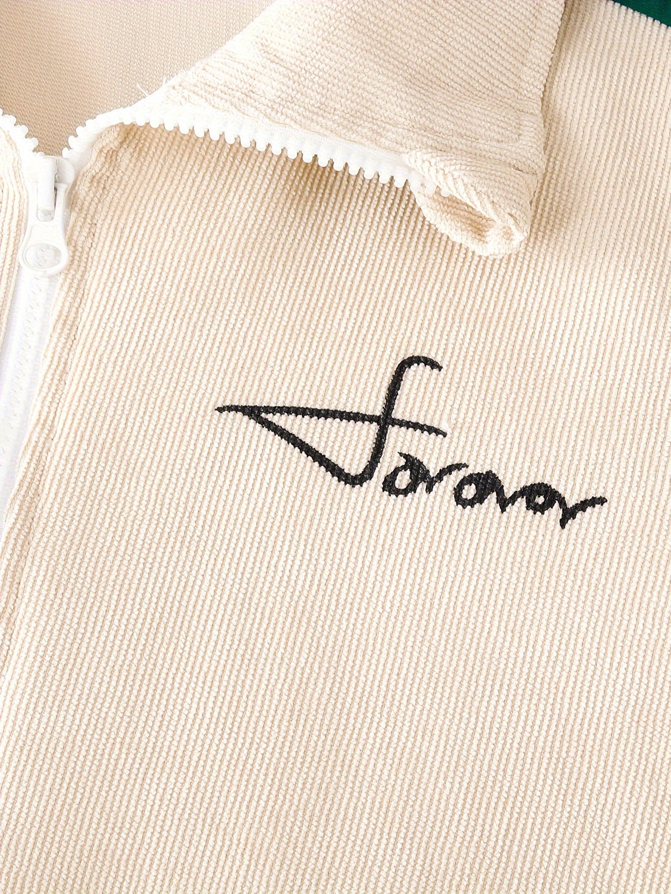 Boy's Casual 2-Piece Set Long Sleeve Zipper Jacket Jogger Pants Fall