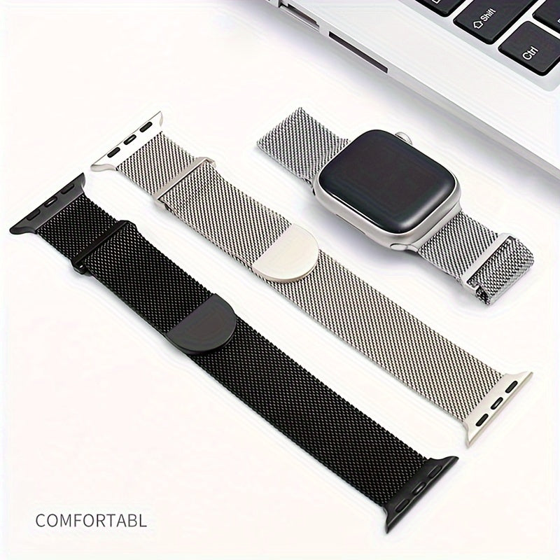 Stainless Steel Milanese Loop Watch Band for Apple Watch Series 7 6 8 SE 3 Men Women
