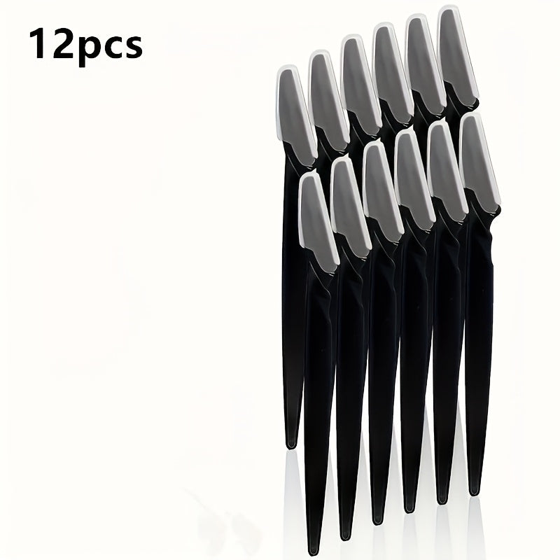 Eyebrow Razor Set 6 or 12 Pieces for Women and Men with Protective Cover