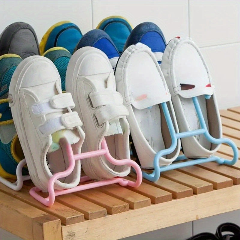 8pcs Plastic Shoe Organizer Set Hanging Racks for Home Storage