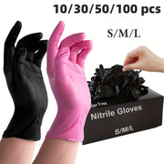 Heavy Duty Waterproof Nitrile Gloves for Household Cleaning Kitchen Bathroom Car Washing Reusable Pack of 50 100 30 10