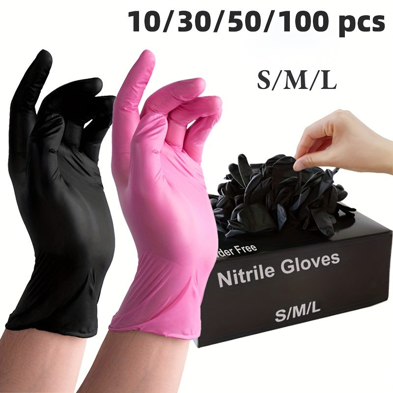 Heavy Duty Waterproof Nitrile Gloves for Household Cleaning Kitchen Bathroom Car Washing Reusable Pack of 50 100 30 10