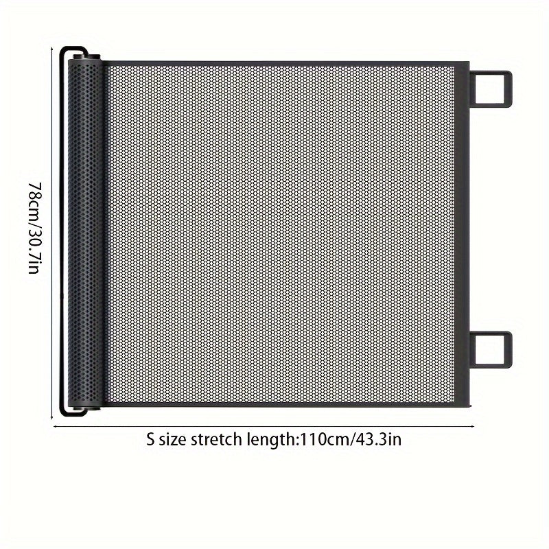 Black No-Drill Pet Gate for Indoor Stairs and Enclosures