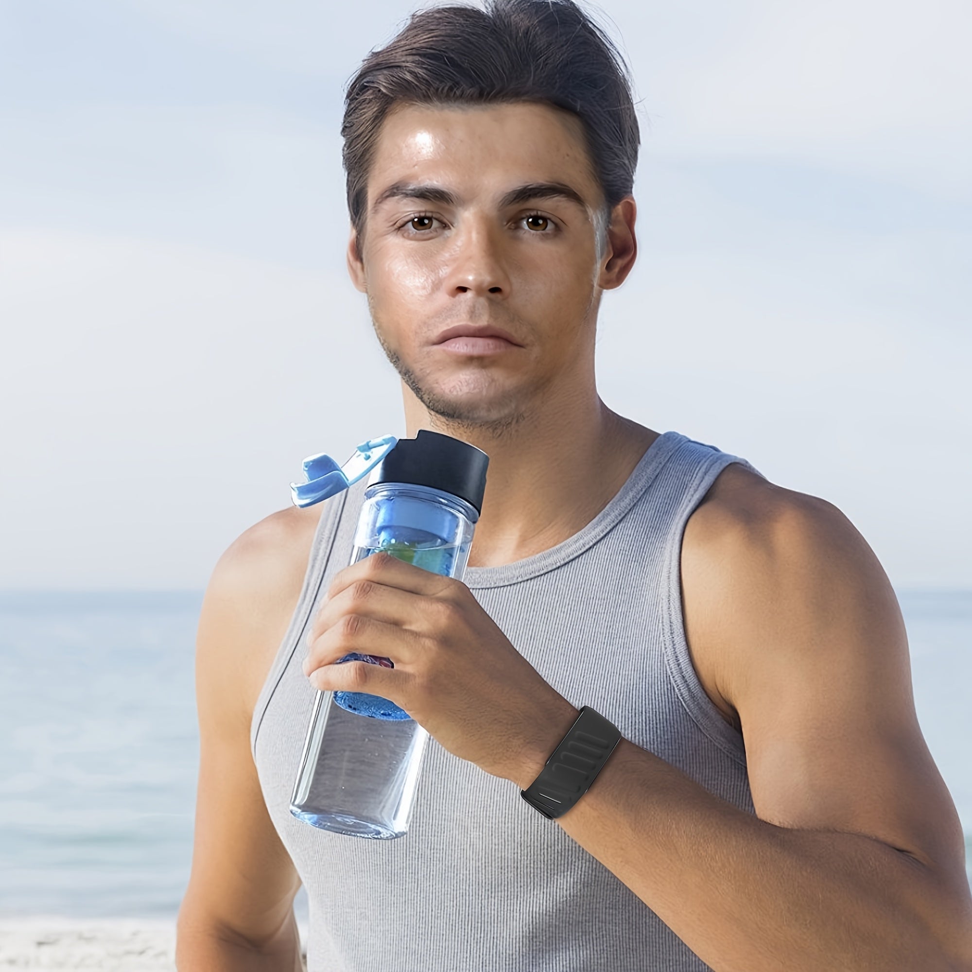 Adjustable Silicone Sport Wristband for Men and Women No Battery Included