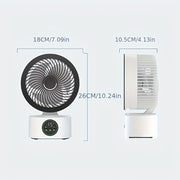 Desktop Air Circulation Fan with Timer, Quiet, Strong Airflow, 3-in-1 Table Fan for Home Dorm Kitchen Bathroom