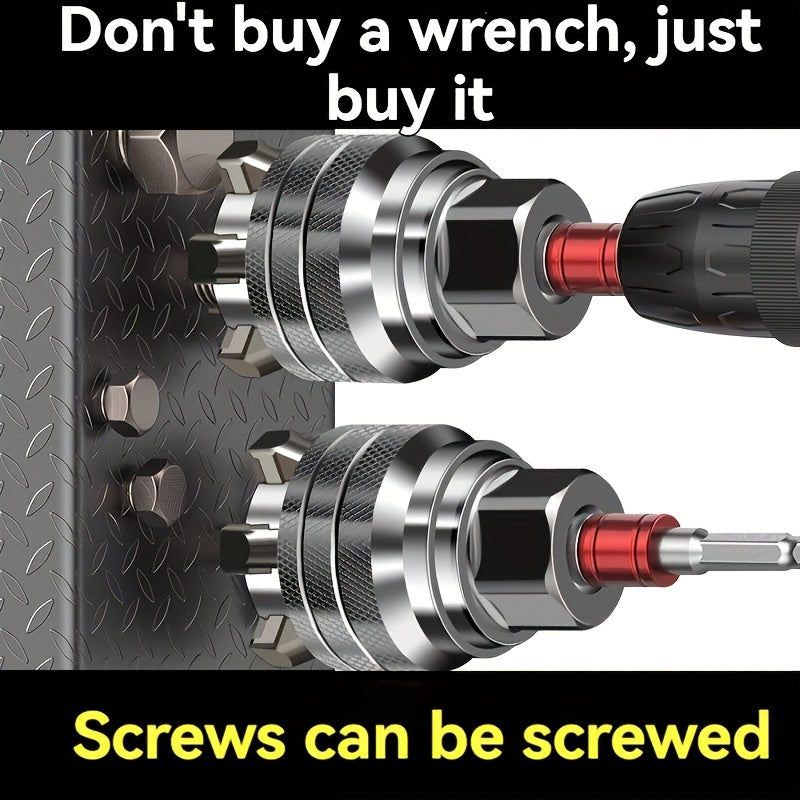 Adjustable Metal Socket Wrench for Screw and Nut Removal Professional DIY Tool