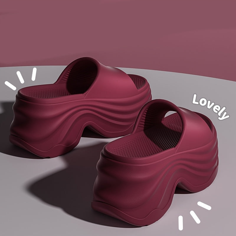 Ayollar yozgi qalin tagli chanoq shlyapalar EVA ichki va tashqi makon uchun plyaj bog' oddiy bir rang