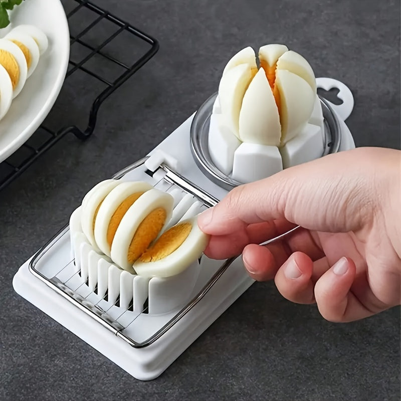 Egg Slicer and Wedger Set Stainless Steel Wires Plastic Base Kitchen Gadget