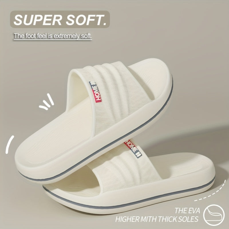 Zapatillas de interior para hombre con suela gruesa de EVA, antideslizantes, antimanchas, casuales, minimalistas, para todas las estaciones