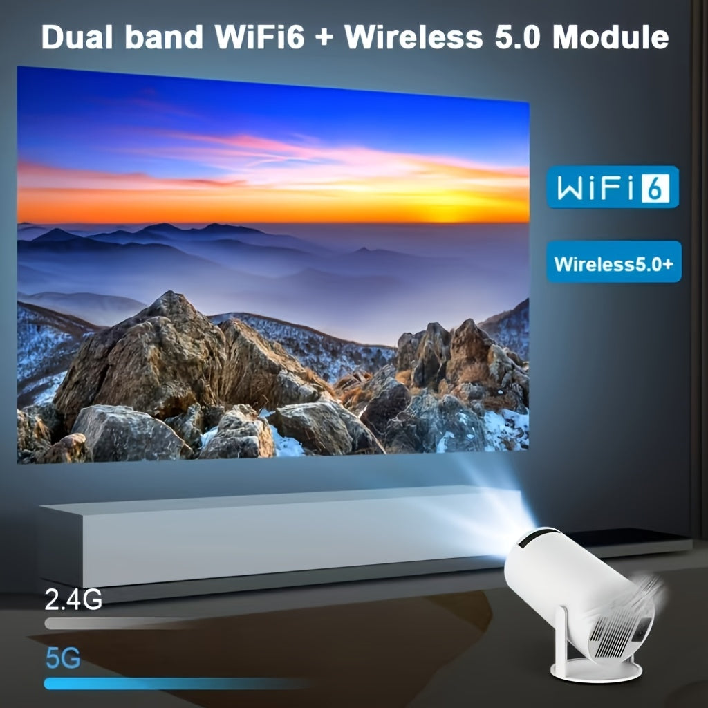 Wireless 4K Home Theater Projector Android 11 WiFi 6 720p