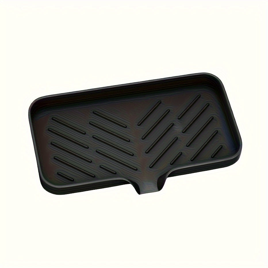 Organizador de jabón de silicona con bandeja de almacenamiento y soporte dispensador para lavabo del baño