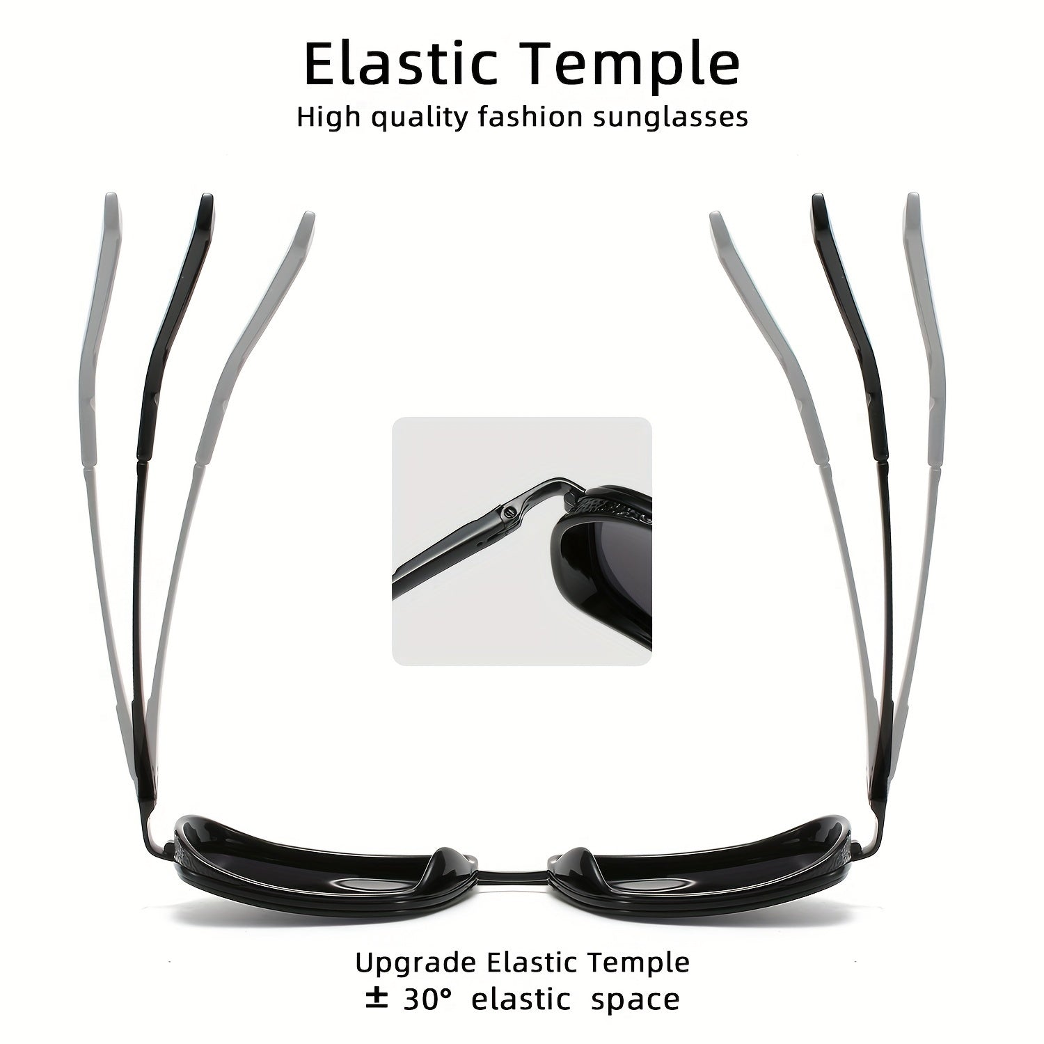 Trendy Vintage Metal Frame Polarized Sunglasses for Men and Women with Textured Temples and Double Bridge for Outdoor Sports Travel and Driving