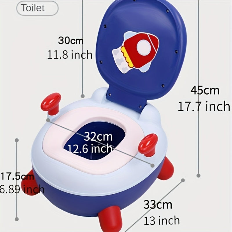 Kids Potty Chair for Toddlers 8 Months to 6 Years Rocket Pattern Plastic Safe PP