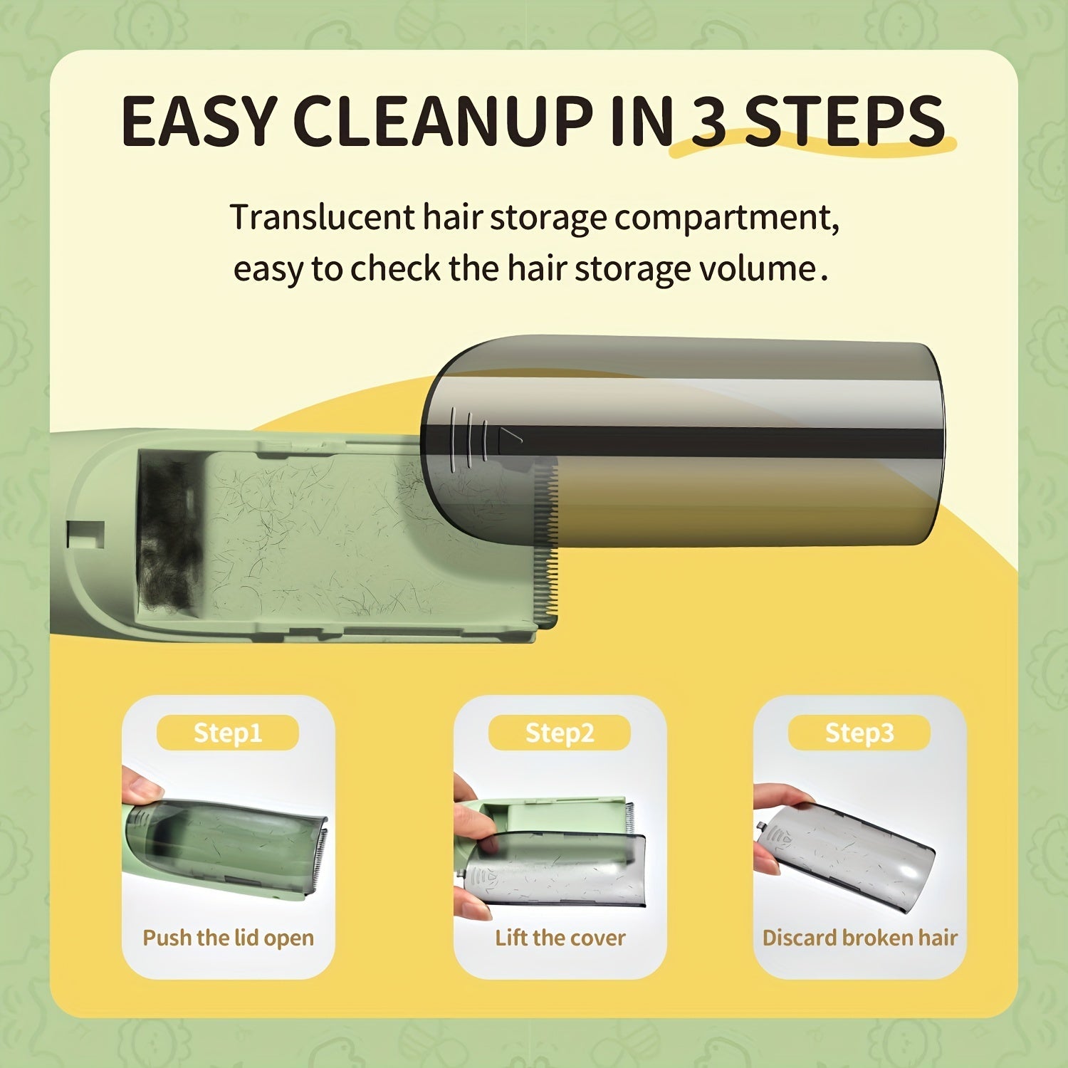 Kids Hair Clipper Set for Toddlers and Children Wireless Rechargeable Quiet Trimmer with Guide Combs