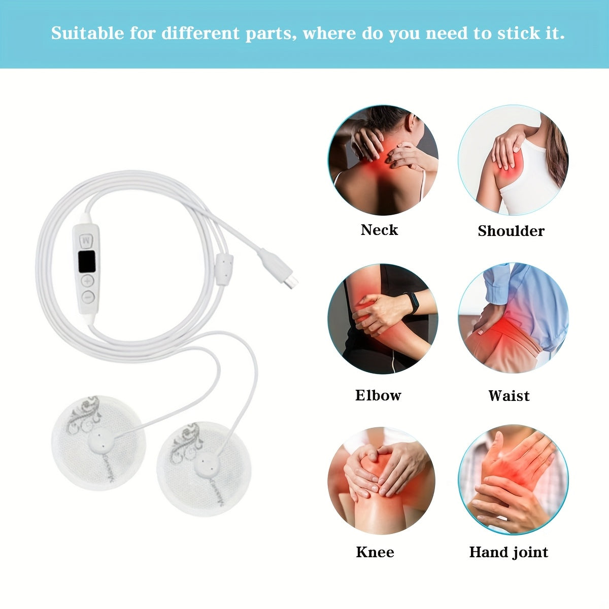 Uch tugmachali displeyga ega mini massajer, USB quvvatlanadi, 6 rejim, 8 intensivlik darajasi, qo'llar, sonlar va orqa uchun konvertor boshini o'z ichiga oladi. To'liq tana massaji uchun ideal, portativ dizayn.