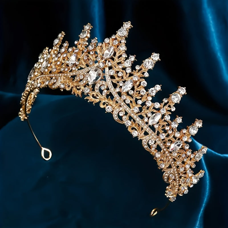 Girls Women Rhinestone Baroque Hairpiece for Parties and Photography