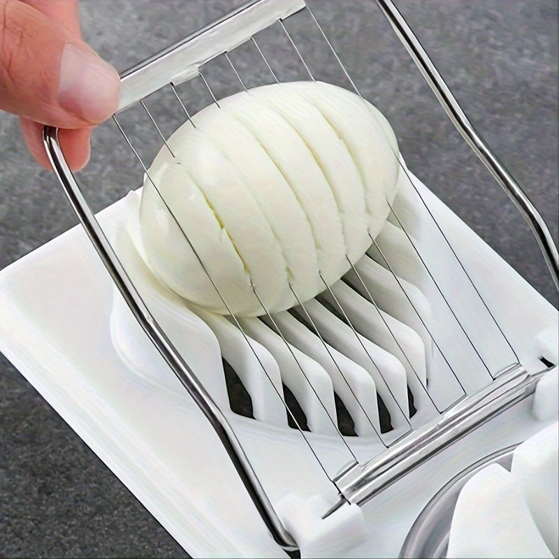 Egg Slicer and Wedger Set Stainless Steel Wires Plastic Base Kitchen Gadget