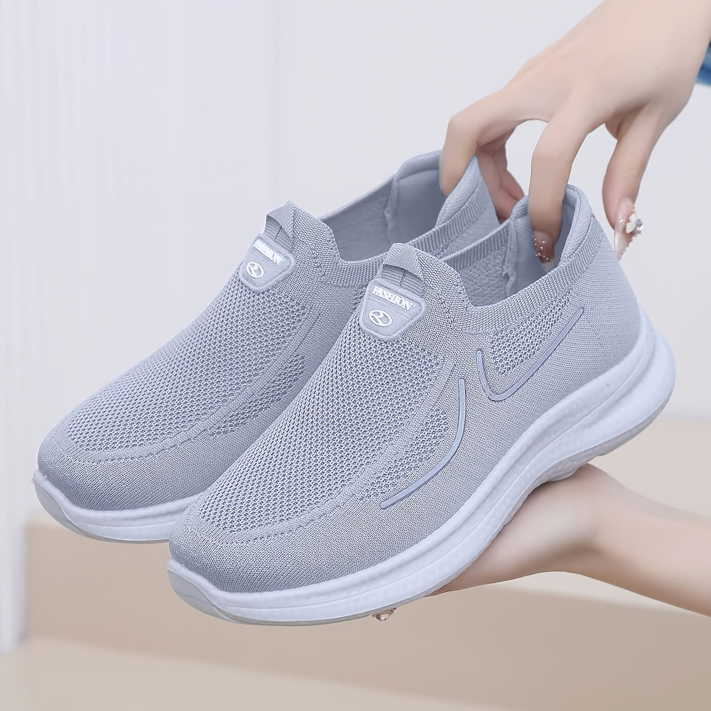 Women’s Slip-On Breathable Lightweight Sneakers with Sequins