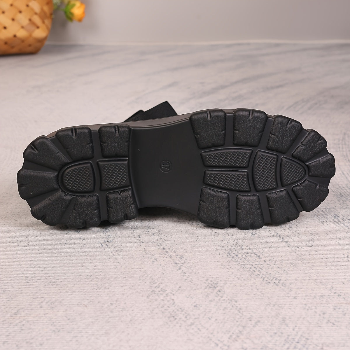 Women's Knee-High Sock Sneakers Black Platform Boots Breathable Fabric