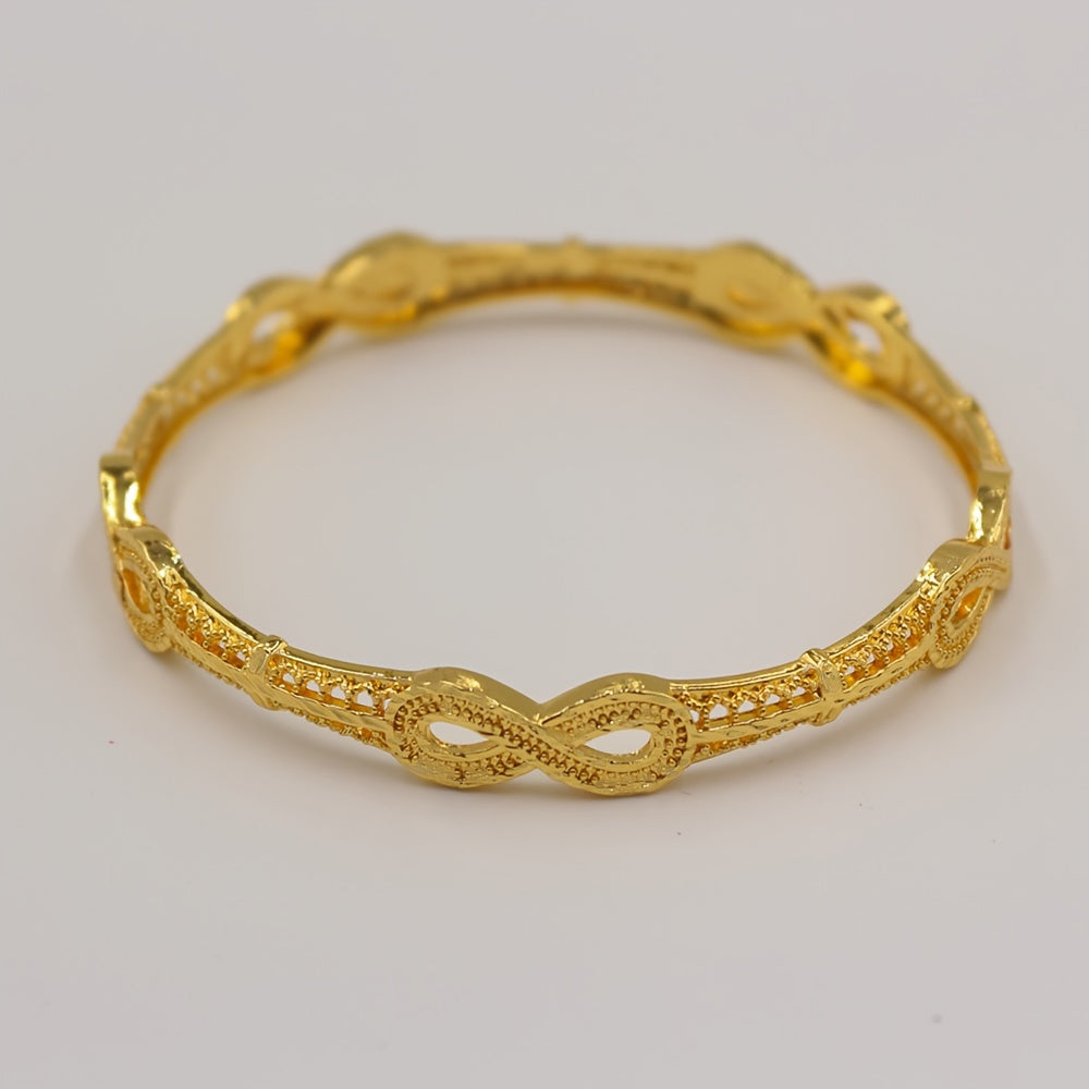 Gold-Plated Alloy Bangle Set for Women Ethnic Jewelry Gift Elegant