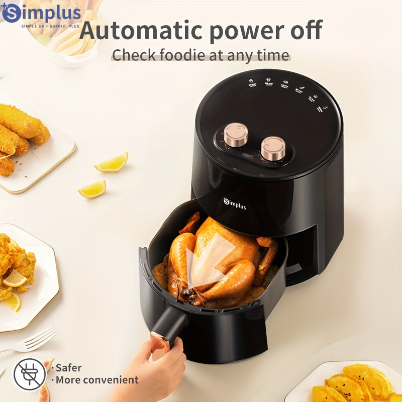 Mechanical Air Fryer 3.5L 1350W with oil-proof papers fast heating 360° circulation