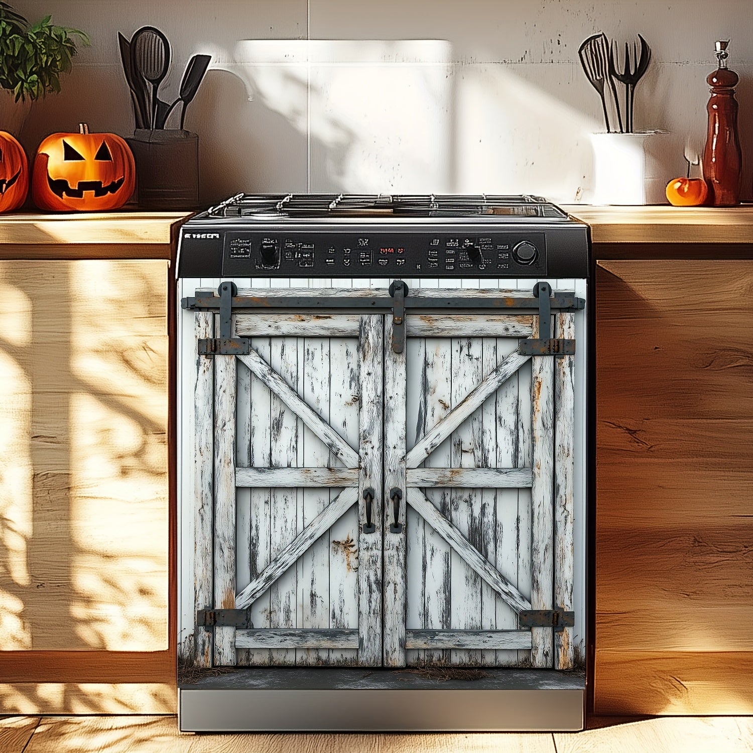 Farmhouse Magnetic Refrigerator and Dishwasher Covers Reusable Easy to Clean