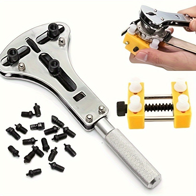 Professional Watch Repair Tool Kit with Adjustable Back Cover Opener and Screwdriver